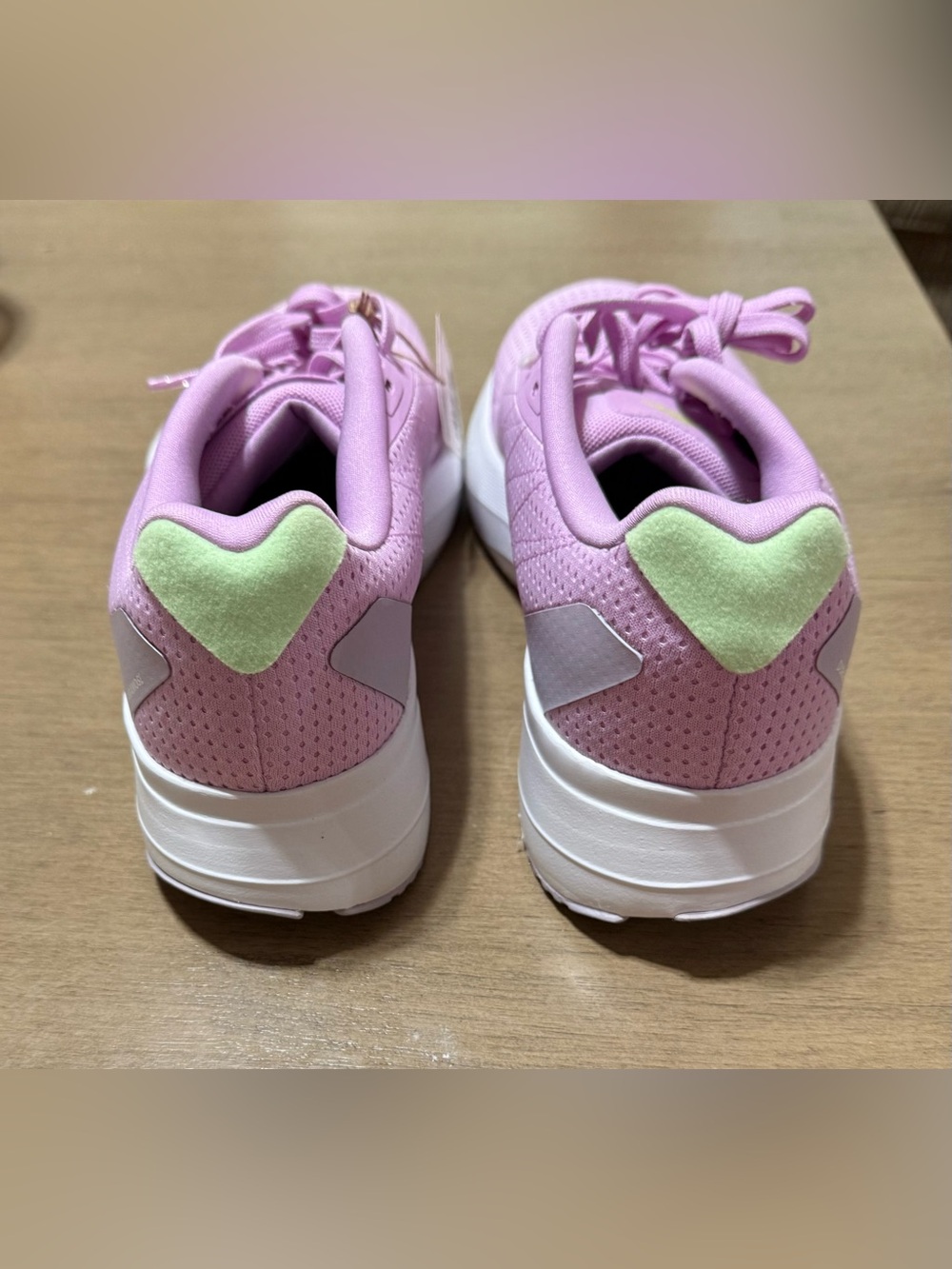adidas Pink Lace-Up Athletic Sneakers with Neon Accent - Picture 4 of 6